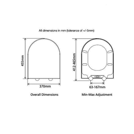 Tavistock Delta D Shape Soft Close Toilet Seat - Bathroom Shack