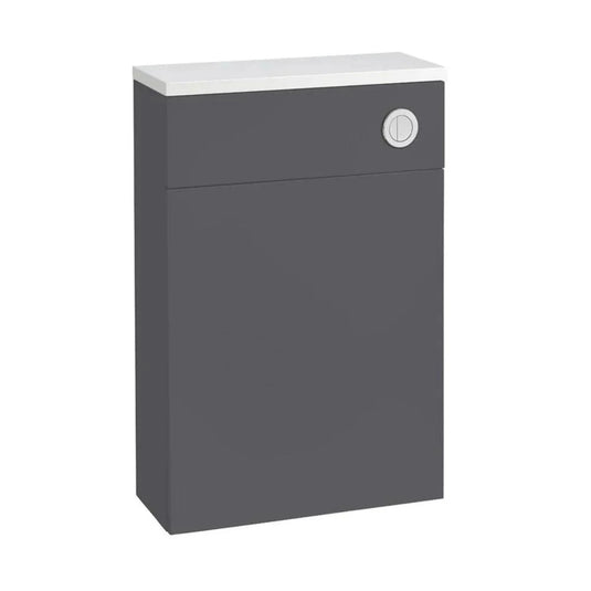 Tavistock Flat Fronted Back To Wall WC Unit Storm Grey 570mm - Bathroom Shack