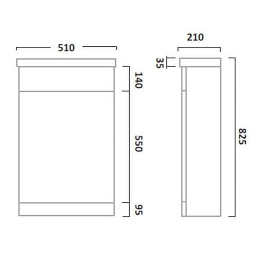 Tavistock Kobe 500mm Back to Wall Toilet Unit - Storm Grey - Bathroom Shack