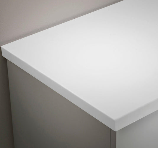 Tavistock Lansdown 1200mm Curved Single Basin Worktop - Artic White - LANCUSW12.AR - Bathroom Shack