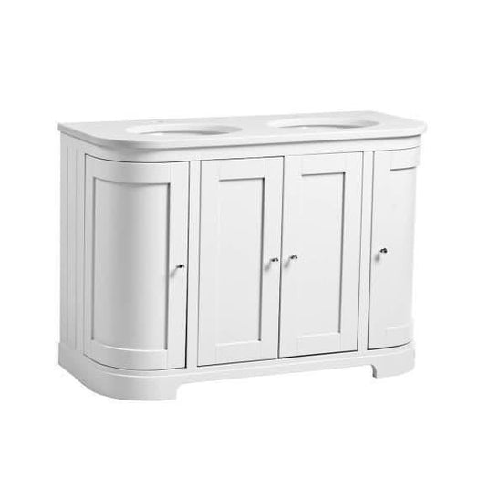 Tavistock Lansdown 1200mm Floorstanding Curved Vanity Unit - Linen White - LAN1200C.LW - Bathroom Shack