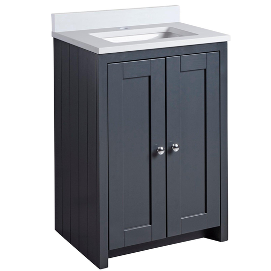 Tavistock Lansdown 1200mm Underslung Floorstanding Vanity Unit - Matt Dark Grey - LAN600US.DGM - Bathroom Shack