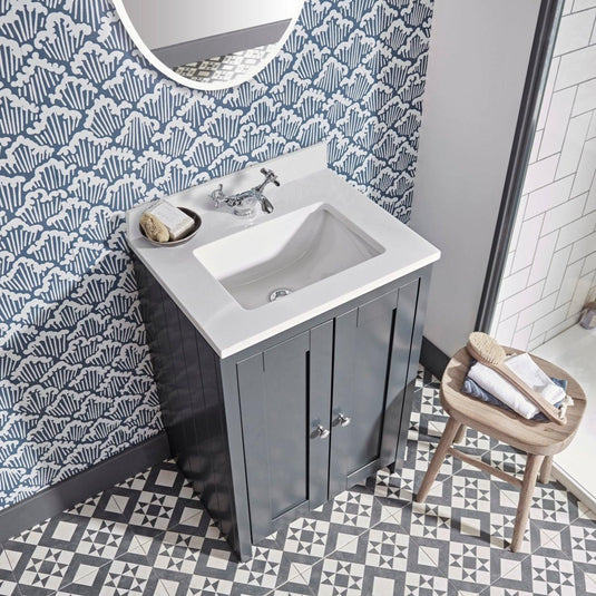 Tavistock Lansdown 1200mm Underslung Floorstanding Vanity Unit - Matt Dark Grey - LAN600US.DGM - Bathroom Shack