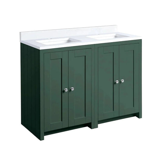 Tavistock Lansdown 1200mm Underslung Vanity Unit - Sherwood Green 1200mm - LAN600US.SDGx2 - Bathroom Shack