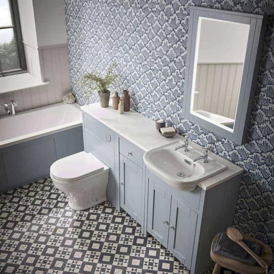 Tavistock Lansdown 600mm Back to Wall Toilet Unit - Mineral Blue - Bathroom Shack
