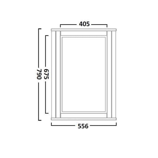 Tavistock Lansdown 600mm Frame For Illuminated Mirror - Matt Dark Grey - LAN55MF.DGM - Bathroom Shack