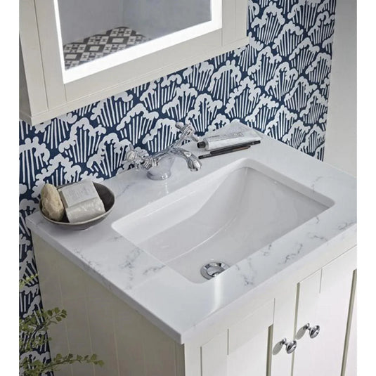 Tavistock Lansdown 600mm Underslung Basin - White - LANUSBAS - Bathroom Shack