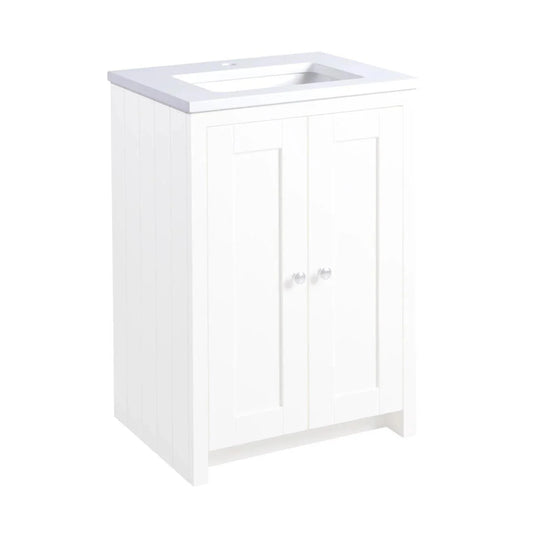 Tavistock Lansdown 600mm Worktop for Undermount Basin with Upstand - Artic White - LANUSW6.AR - Bathroom Shack