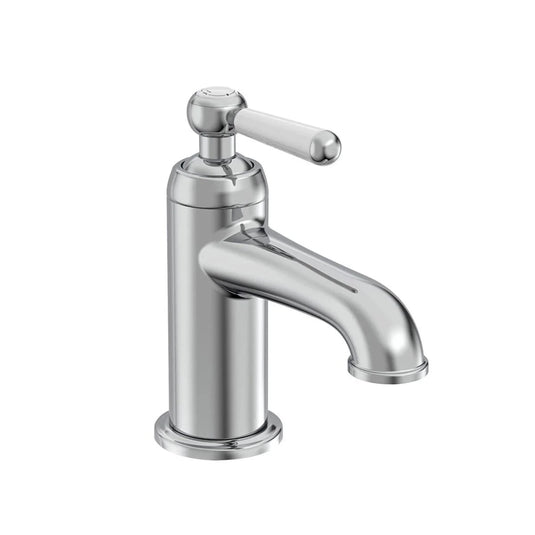 Tavistock Lansdown Basin Mono Mixer Tap with Click Waste Chrome/White - Bathroom Shack