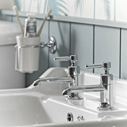 Tavistock Marston Basin Taps Chrome - Bathroom Shack