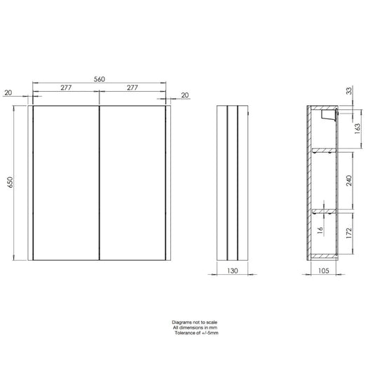 Tavistock Marston Wall Mirror Cabinet Matt Spruce 600mm - Bathroom Shack