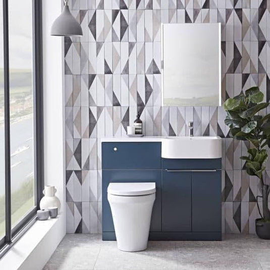 Tavistock Match 1200mm Combination Vanity Unit (RH) - Oxford Blue MAT12R.OB - Bathroom Shack