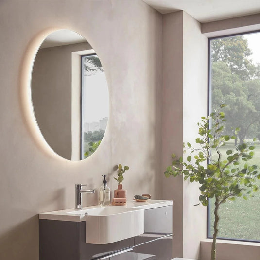 Tavistock Portal Illuminated Round Mirror 600mm - Bathroom Shack
