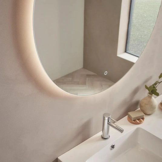Tavistock Portal Illuminated Round Mirror 600mm - Bathroom Shack