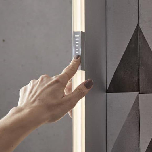 Tavistock Slide 650mm Door LED Mirror Cabinet with Demister & Slider Touch Sensor - Chrome - Bathroom Shack