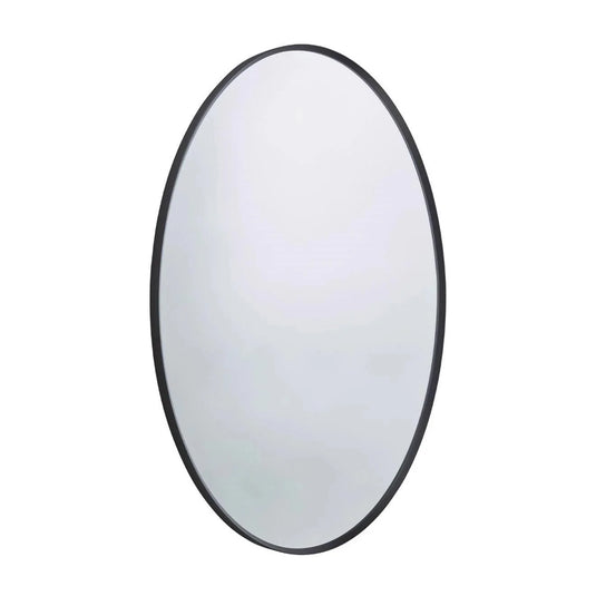 Tavistock Verge 500 x 700mm Black Framed Oval Non-Illuminated Mirror - Bathroom Shack