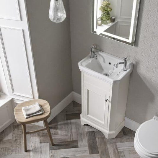 Tavistock Vitoria 500mm Floorstanding Vanity Unit - Linen White - VT50FLW - Bathroom Shack