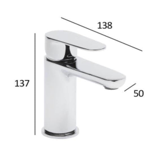 Tavistock Zero Basin Mixer Tap with Click Waste - Chrome - Bathroom Shack