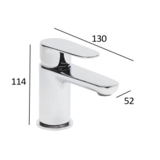 Tavistock Zero Mini Basin Tap with Click Waste - Chrome - Bathroom Shack