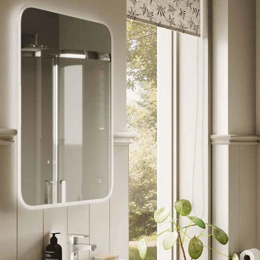 The White Space Hey U Bathroom Mirror 700mm H x 500mm W - Illuminated - Chrome - Bathroom Shack