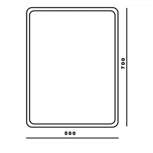 The White Space Hey U Bathroom Mirror 700mm H x 500mm W - Illuminated - Chrome - Bathroom Shack