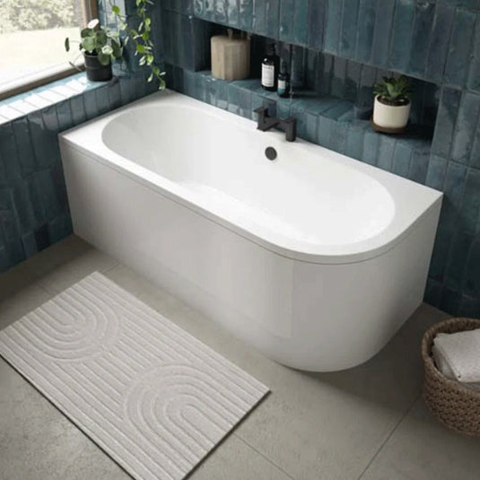 The White Space J-Bath Double Ended Rectangular Bath 1650mm x 725mm - Left Handed - Bathroom Shack