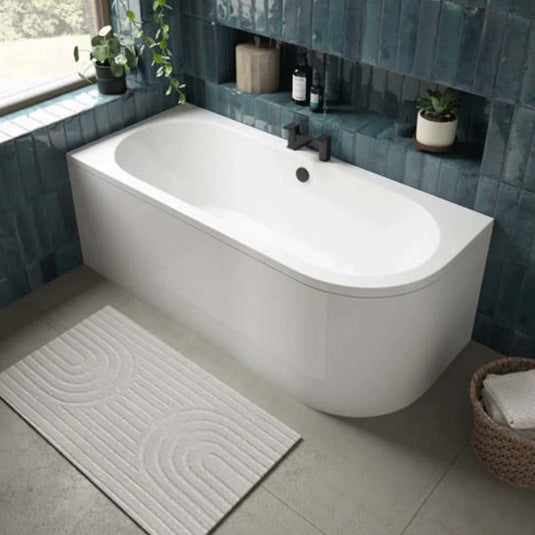 The White Space J-Bath Double Ended Rectangular Bath 1650mm x 725mm - Right Handed - Bathroom Shack