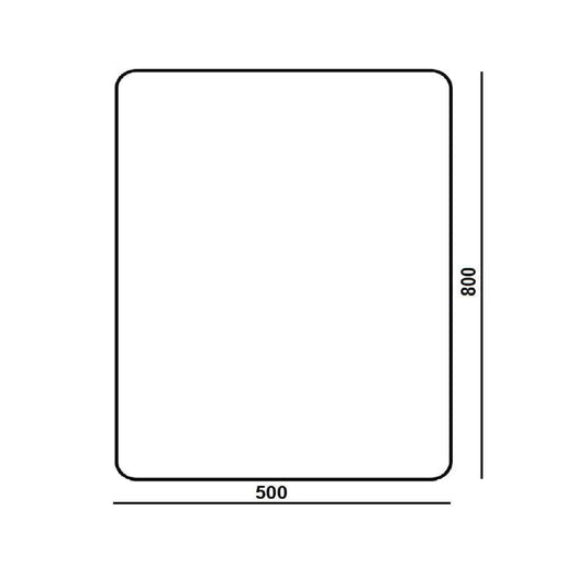 The White Space Kalm Non-Illuminated Bathroom Mirror - 800mm H x 500mm W - Chrome - Bathroom Shack
