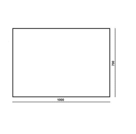 The White Space Rectangle Non-Illuminated Bathroom Mirror - 700mm H x 1000mm W - Chrome - Bathroom Shack