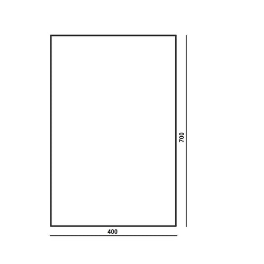The White Space Rectangle Non-Illuminated Bathroom Mirror - 700mm H x 400mm W - Chrome - Bathroom Shack