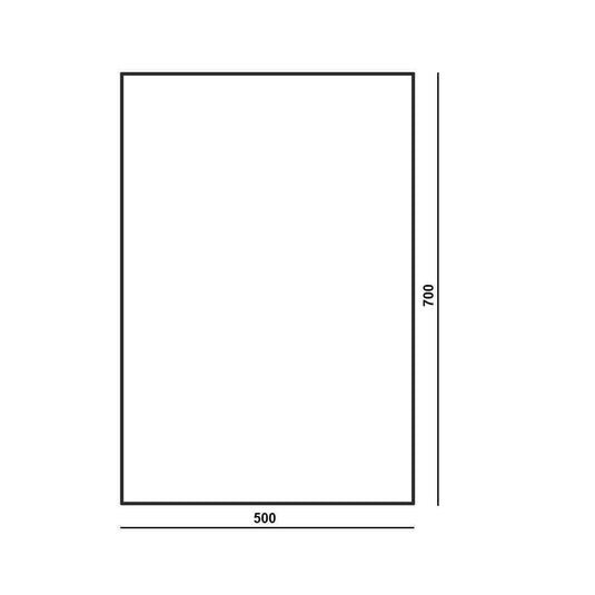 The White Space Rectangle Non-Illuminated Bathroom Mirror - 700mm H x 500mm W - Chrome - Bathroom Shack