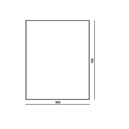 The White Space Rectangle Non-Illuminated Bathroom Mirror - 700mm H x 600mm W - Chrome - Bathroom Shack