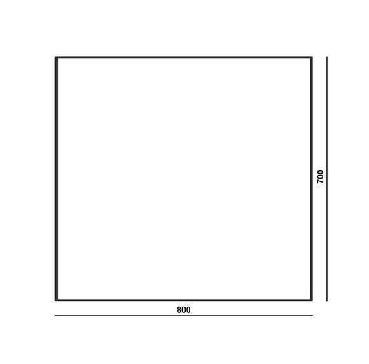 The White Space Rectangle Non-Illuminated Bathroom Mirror - 700mm H x 800mm W - Chrome - Bathroom Shack