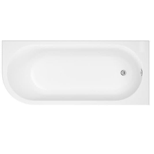 Trojan 1500mm J Shape Trojancast Bath & Panel (RH) - Bathroom Shack