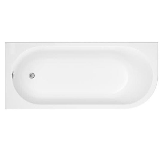 Trojan 1700mm J Shape Trojancast Bath & Panel (LH) - Bathroom Shack