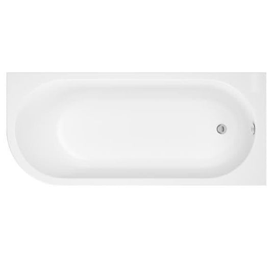 Trojan 1700mm J Shape Trojancast Bath & Panel (RH) - Bathroom Shack