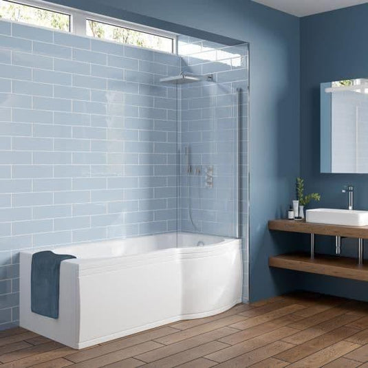 Trojan Concert Compact P Shape 1500mm Shower Bath with Panel & Screen (RH) - Bathroom Shack