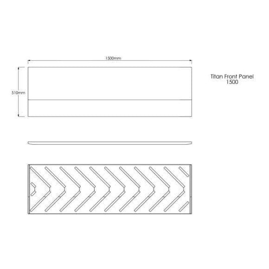 Trojan Titan Extra Rigid 1500mm Bath Side Panel (6mm Thick) - Bathroom Shack