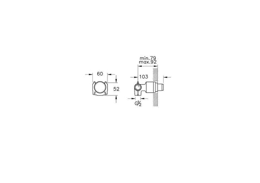Vitra 2 Way Built-In Diverter Part - A42856 - Bathroom Shack