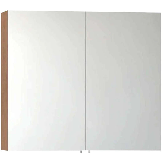 Vitra Classic Mirror Cabinet 800mm Wide - Golden Cherry - Bathroom Shack