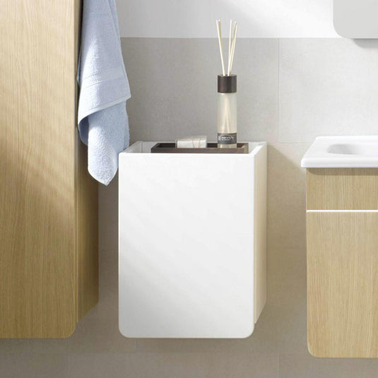 Vitra D-Light Wall Hung 1-Door Right Handed Storage Unit 360mm Wide - Matt White - Bathroom Shack