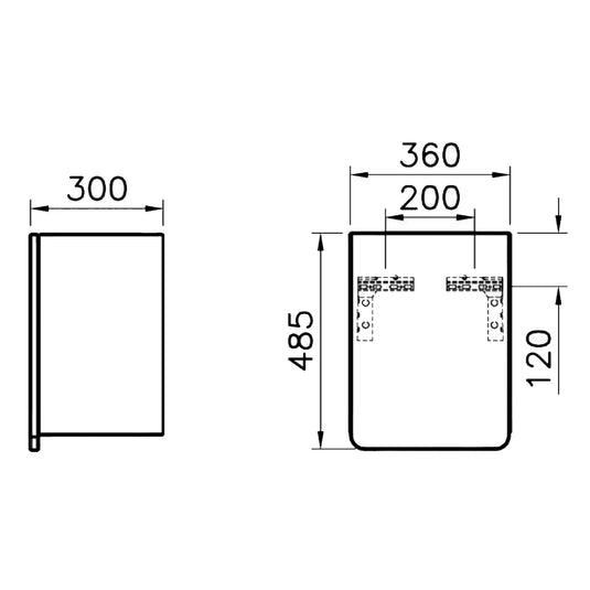 Vitra D-Light Wall Hung 1-Door Right Handed Storage Unit 360mm Wide - Matt White - Bathroom Shack