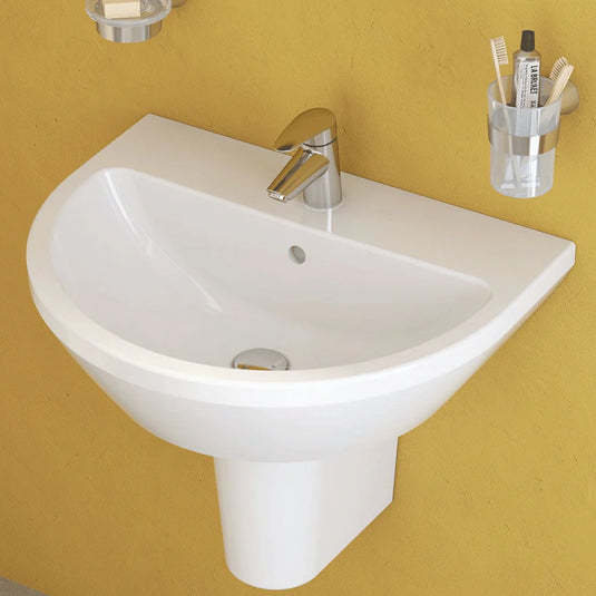 Vitra Integra Wall Hung Basin 650mm Wide - 1 Tap Hole - Bathroom Shack