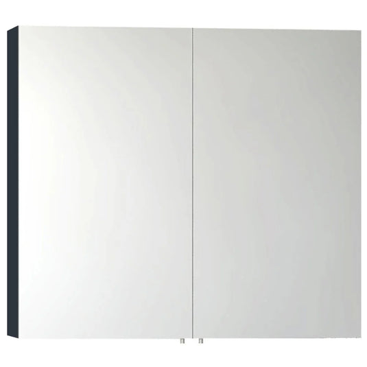 Vitra S20 Non-Illuminated 2-Doors Mirrored Cabinet 800mm Wide - Anthracite - Bathroom Shack