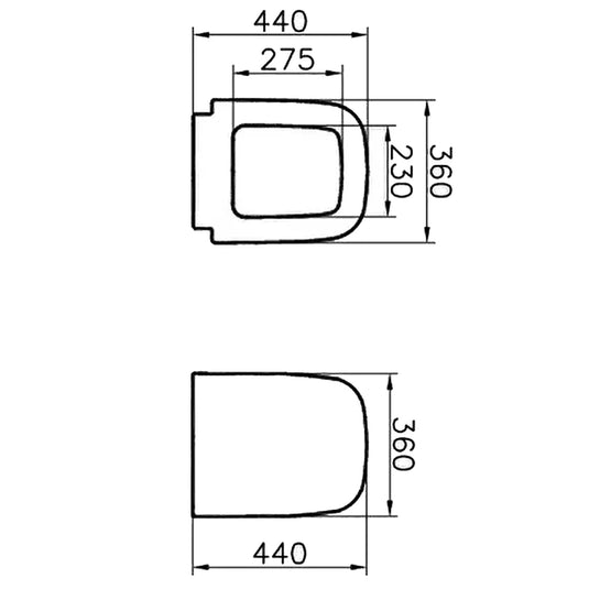 Vitra S20 Square Soft Close Toilet Seat with Cover - 77003009 - Bathroom Shack