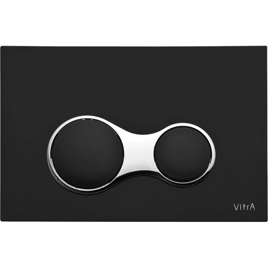 Vitra Sirius Mechanic Flush Plate - Matt Black - Bathroom Shack