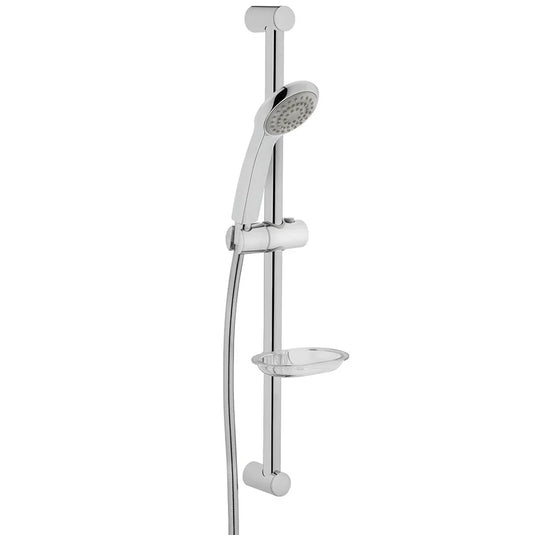 Vitra Solo C Slide Rail Kit with Attached Soap Dish - Chrome - Bathroom Shack